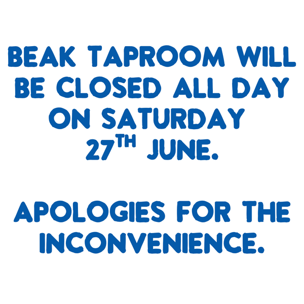 SATURDAY: CLOSED FOR A PRIVATE EVENT