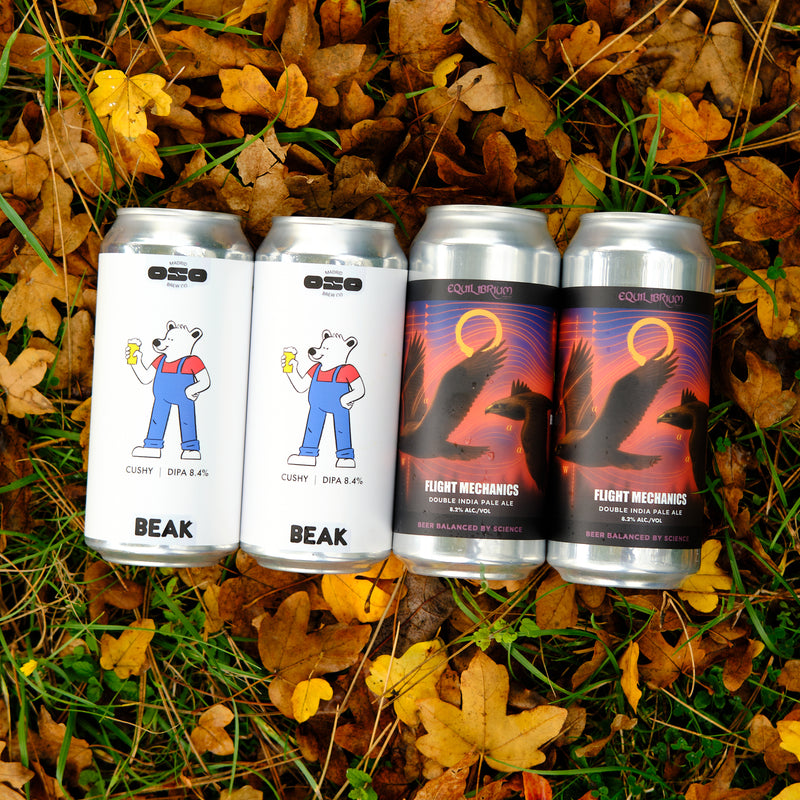 Collab beers mixed pack (CUSHY - OSO - 8.4% DIPA + FLIGHT MECHANICS - EQUILIBRIUM - 8.2% DIPA)