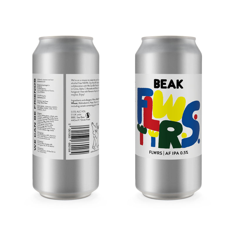 FLWRS - BEAK X WE CAN BE FRIENDS -  0.5% Alcohol Free IPA