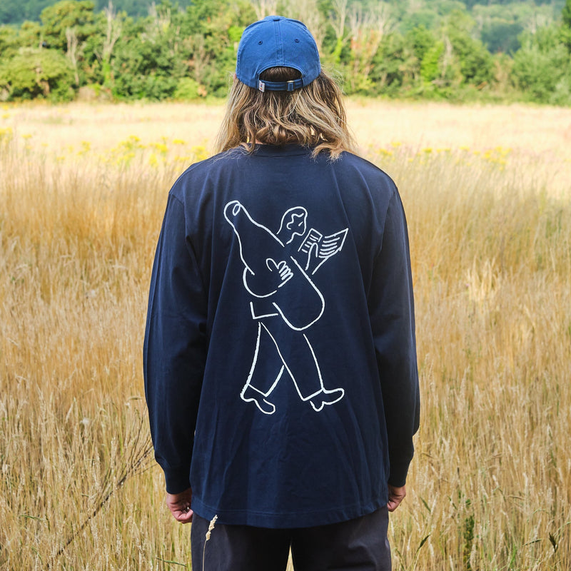 Beak Man Long Sleeved Tee - Navy