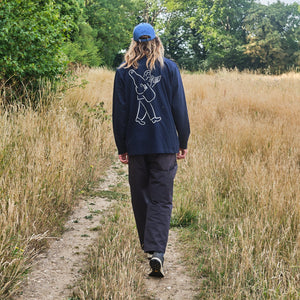 Beak Man Long Sleeved Tee - Navy