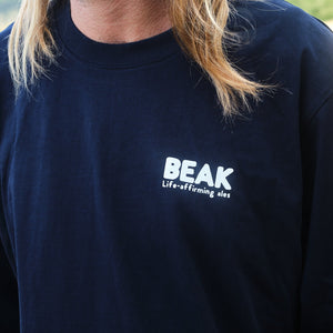 Beak Man Long Sleeved Tee - Navy
