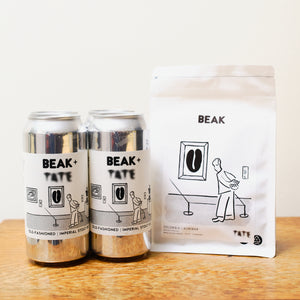BEAK X COFFEE BY TATE GIFT PACK (4 PACK OF OLD FASHIONED IMPY STOUT + BAG OF COFFEE) - 10% OFF